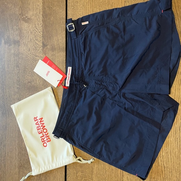 Men’s Navy Orlebar Brown Setter Swim Trunks - Picture 1 of 9